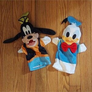 Disney Goofy & Donald Duck Hand Puppets Mickey Mouse & Friends